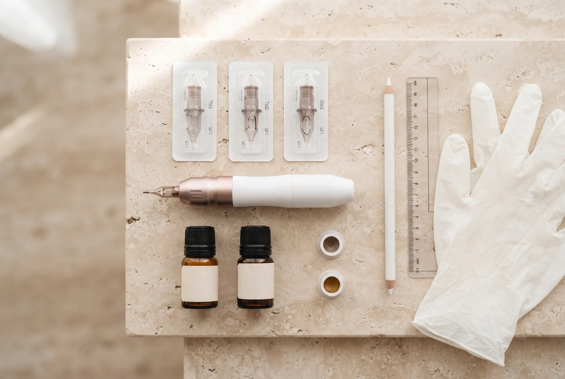 Wireless PMU machine, sealed cartridges and pigments